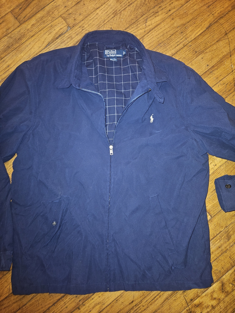 Vintage Polo by Ralph Lauren Navy Zip-Up Harrington Jacket